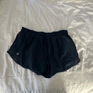 Lululemon Navy Blue Hotty Hot Shorts size 8
